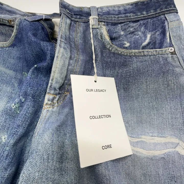 Our Legacy Our Legacy Third Cut Printed Denim Pants 0079 Size US 33 - 6 Thumbnail