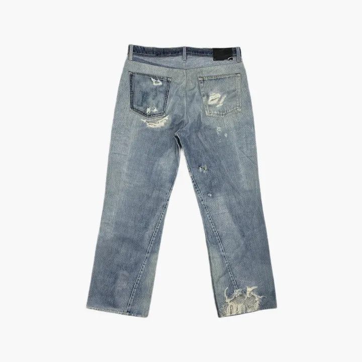 Our Legacy Our Legacy Third Cut Printed Denim Pants 0079 Size US 33 - 3 Thumbnail