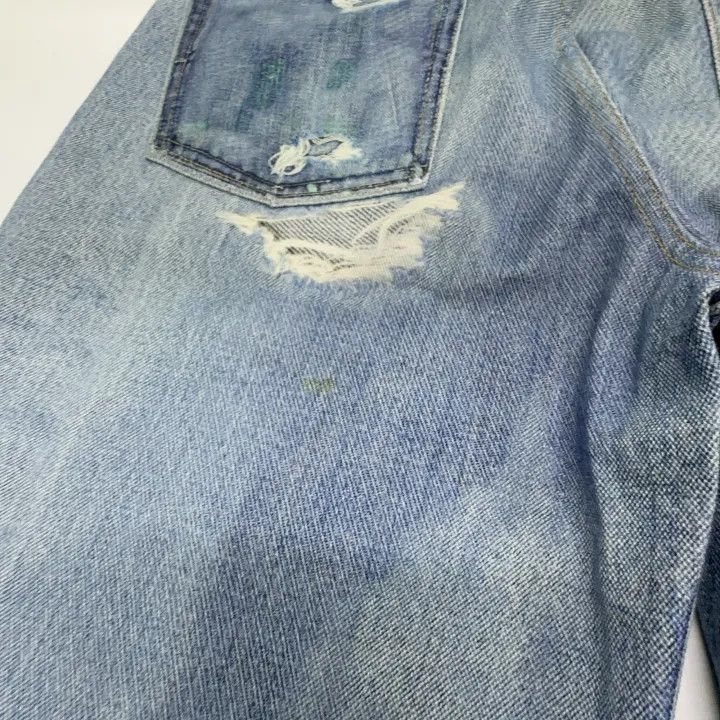 Our Legacy Our Legacy Third Cut Printed Denim Pants 0079 Size US 33 - 8 Thumbnail