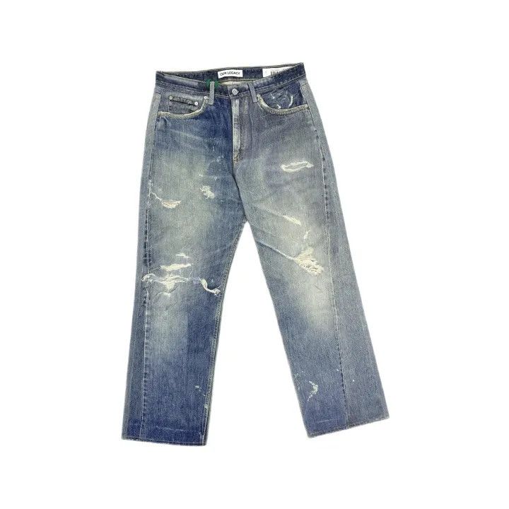Our Legacy OUR LEGACY Third Cut Graphic Denim Pants 0079 Size US 32 / EU 48 - 2 Thumbnail