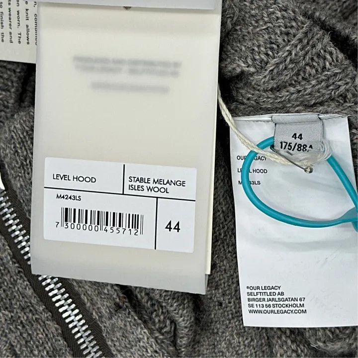 Our Legacy Our Legacy Gray Wool Zip Knit Sweater 0079 Size US M / EU 48-50 / 2 - 4 Thumbnail