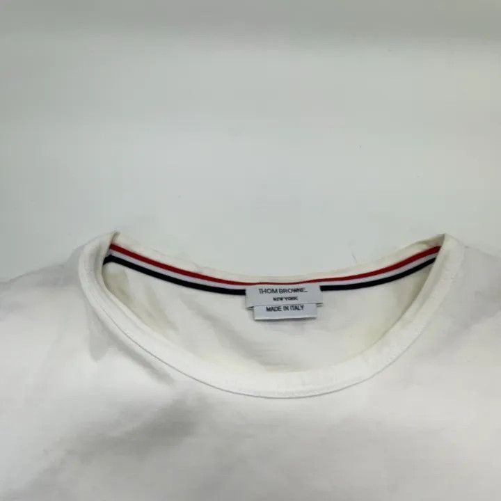 Thom Browne Thom Browne White Crew Neck Short Sleeve T-Shirt 0079 Size US S / EU 44-46 / 1 - 7 Thumbnail