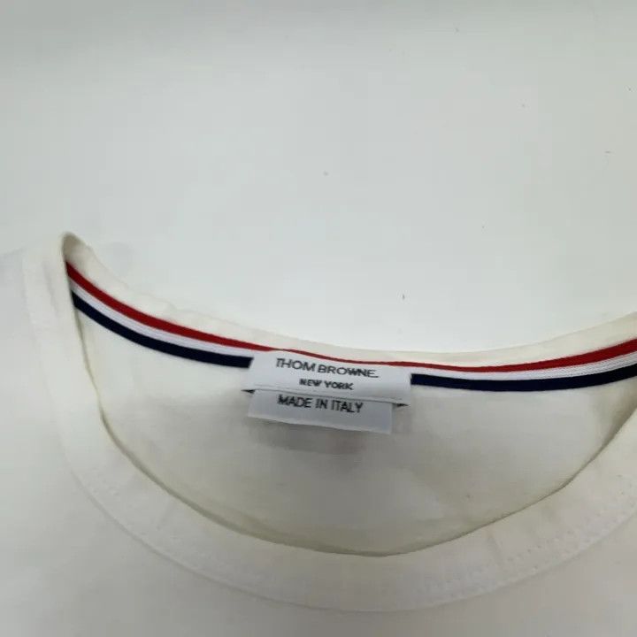 Thom Browne Thom Browne White Crew Neck Short Sleeve T-Shirt 0079 Size US S / EU 44-46 / 1 - 6 Thumbnail