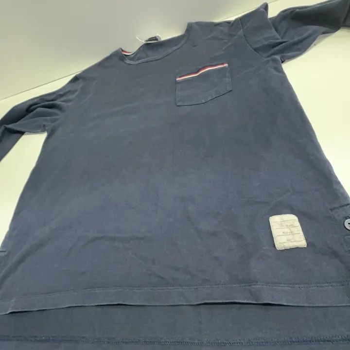 Thom Browne Thom Browne Long Sleeve Cotton Shirt Blue 0079 Size US S / EU 44-46 / 1 - 9 Thumbnail
