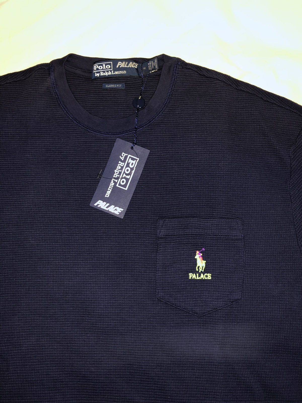 Palace Ralph Lauren Waffle Pocket Tee French Navy