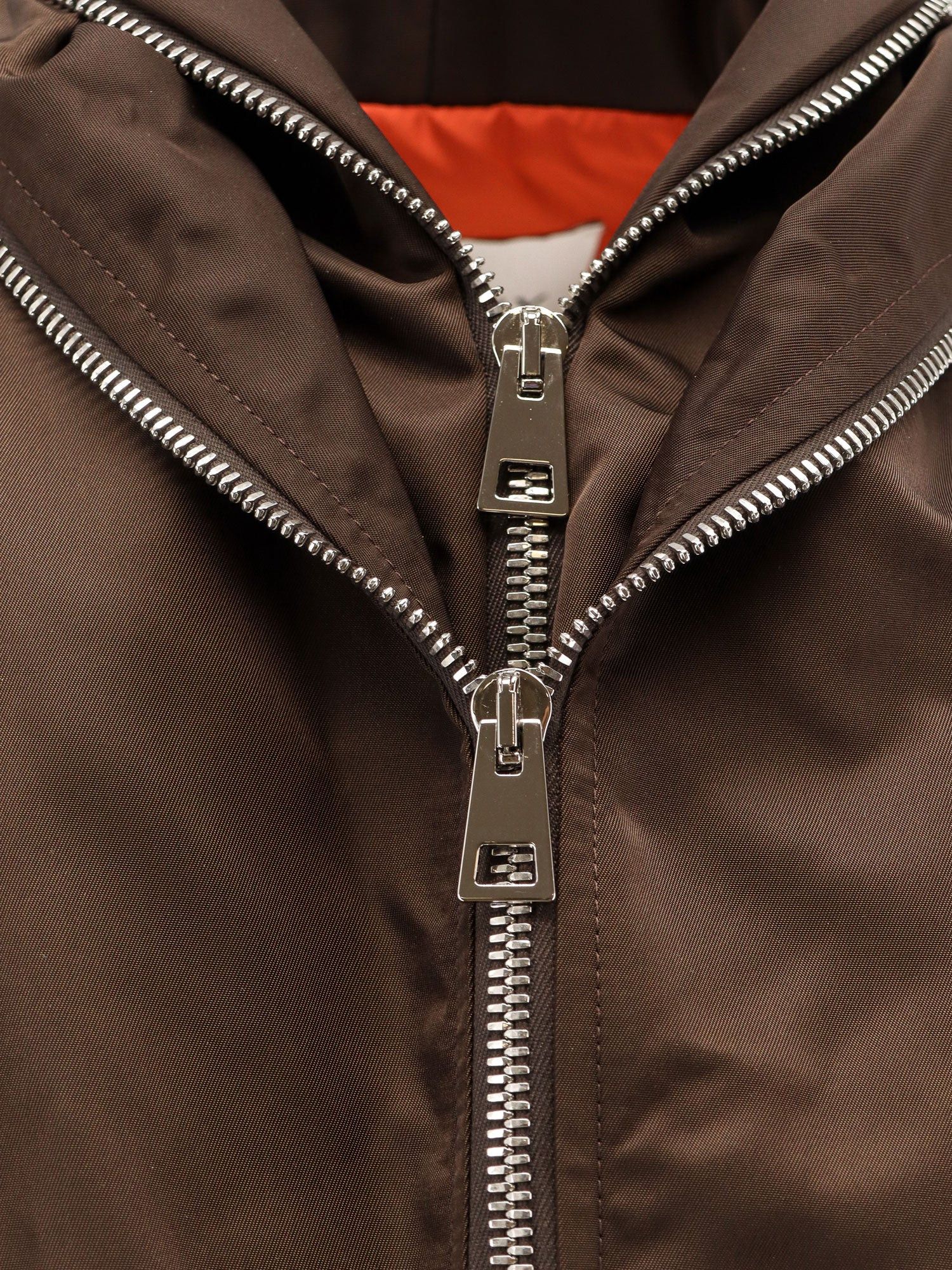 Nylon Bomber Jacket With Double Zip