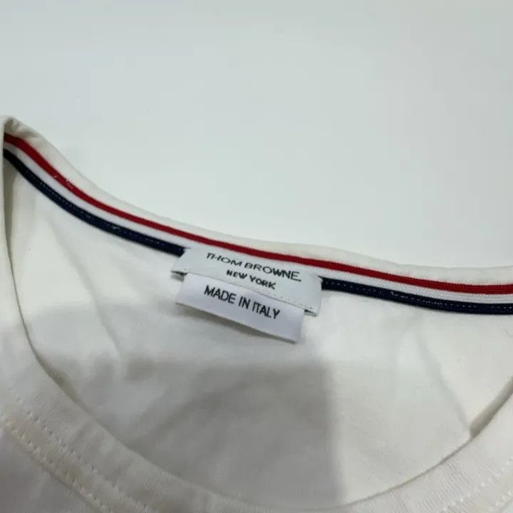 Thom Browne Thom Browne White Short Sleeve T-Shirt 0079 Size US S / EU 44-46 / 1 - 6 Thumbnail