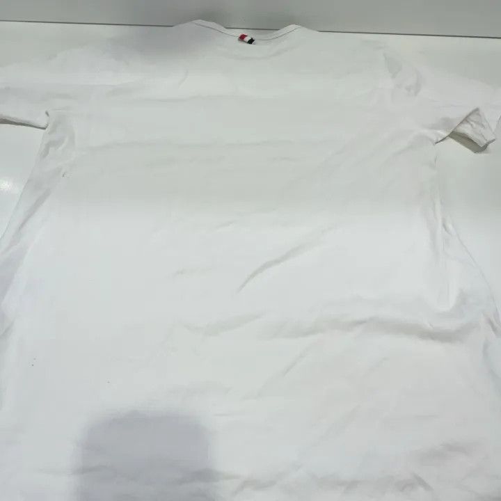 Thom Browne Thom Browne White Short Sleeve T-Shirt 0079 Size US S / EU 44-46 / 1 - 12 Thumbnail