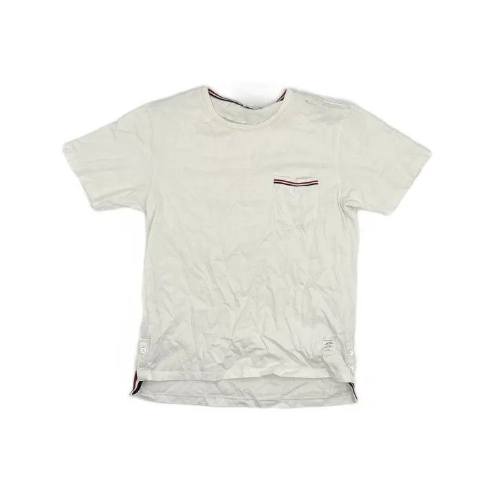 Thom Browne Thom Browne White Short Sleeve T-Shirt 0079 Size US S / EU 44-46 / 1 - 2 Thumbnail
