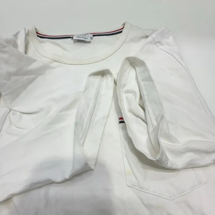 Thom Browne Thom Browne White Short Sleeve T-Shirt 0079 Size US S / EU 44-46 / 1 - 9 Thumbnail