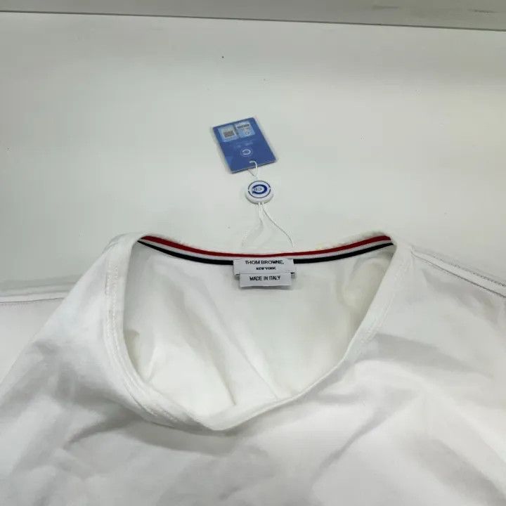 Thom Browne Thom Browne White Short Sleeve T-Shirt 0079 Size US S / EU 44-46 / 1 - 6 Thumbnail