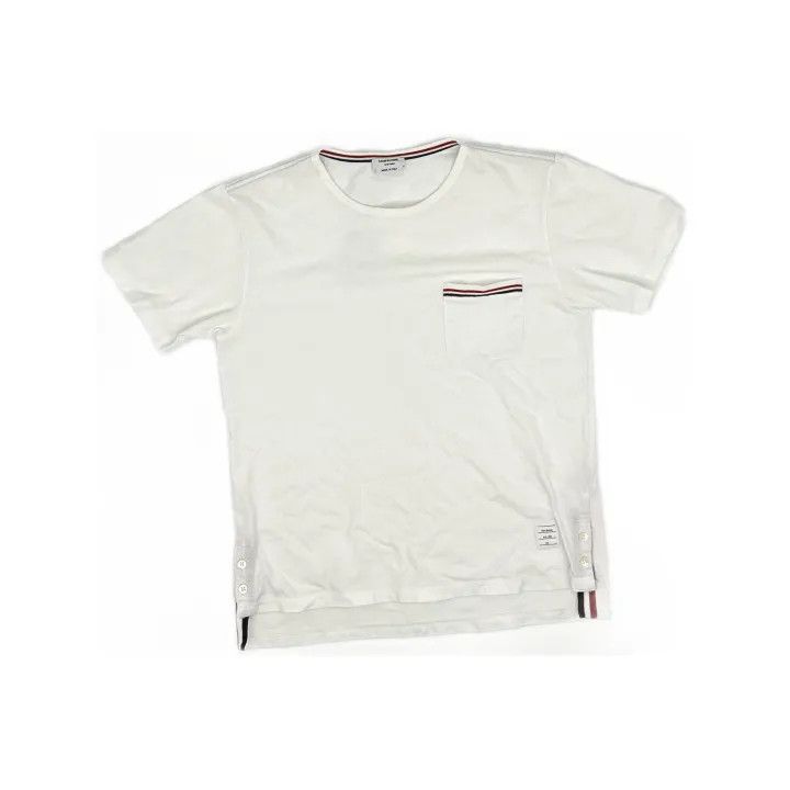 Thom Browne Thom Browne White Short Sleeve T-Shirt 0079 Size US S / EU 44-46 / 1 - 2 Thumbnail