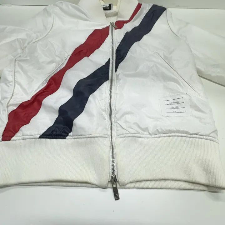 Thom Browne Thom Browne White Zip Casual Jacket 0079 Size US XS / EU 42 / 0 - 9 Thumbnail