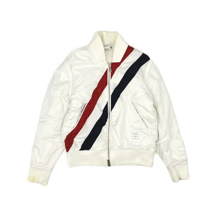 Thom Browne Thom Browne White Zip Casual Jacket 0079 Size US XS / EU 42 / 0 - 2 Thumbnail