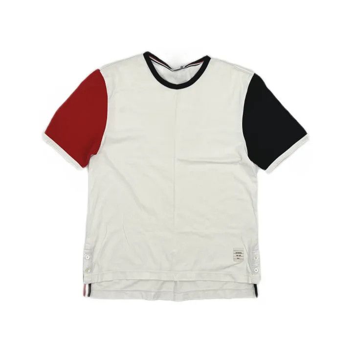Thom Browne Thom Browne Color-Block Short Sleeve T-Shirt 0079 Size US S / EU 44-46 / 1 - 2 Thumbnail