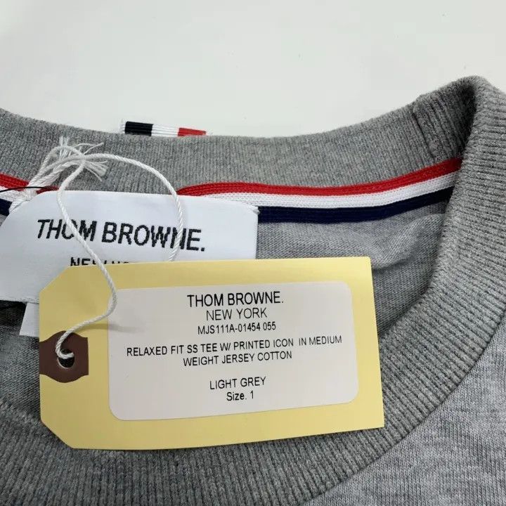 Thom Browne Thom Browne Gray Printed Short Sleeve T-Shirt 0079 Size US S / EU 44-46 / 1 - 8 Thumbnail