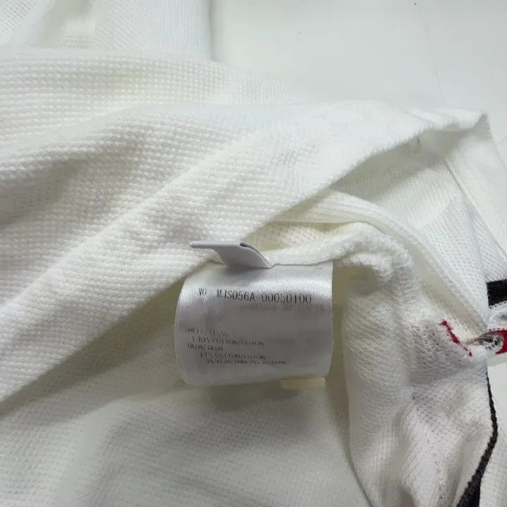 Thom Browne Thom Browne White Striped Cotton T-Shirt 0079 Size US S / EU 44-46 / 1 - 4 Thumbnail