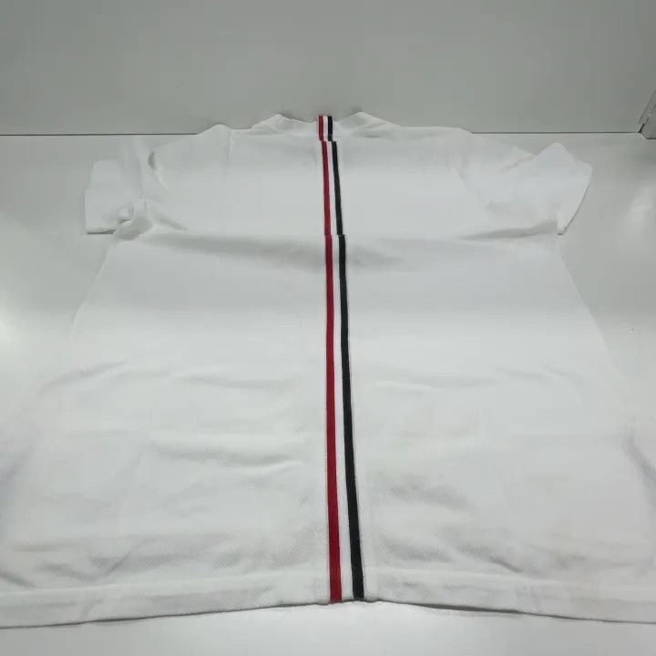Thom Browne Thom Browne White Striped Cotton T-Shirt 0079 Size US S / EU 44-46 / 1 - 15 Thumbnail