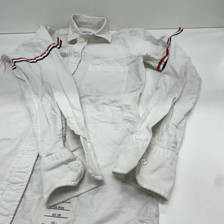 Thom Browne Thom Browne Classic Long Sleeve Button-Up Shirt 0079 Size US S / EU 44-46 / 1 - 11 Thumbnail