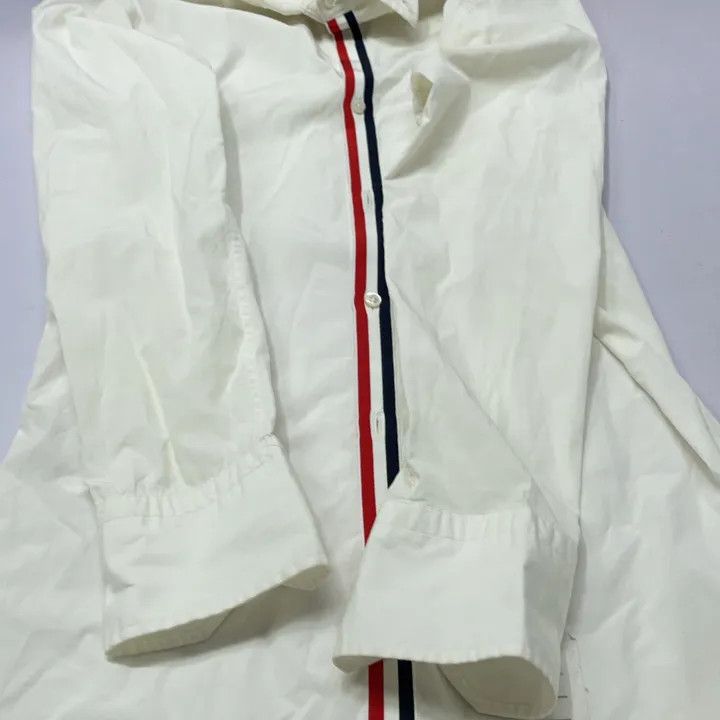 Thom Browne Thom Browne Classic Striped Long Sleeve Shirt 0079 Size US S / EU 44-46 / 1 - 9 Thumbnail