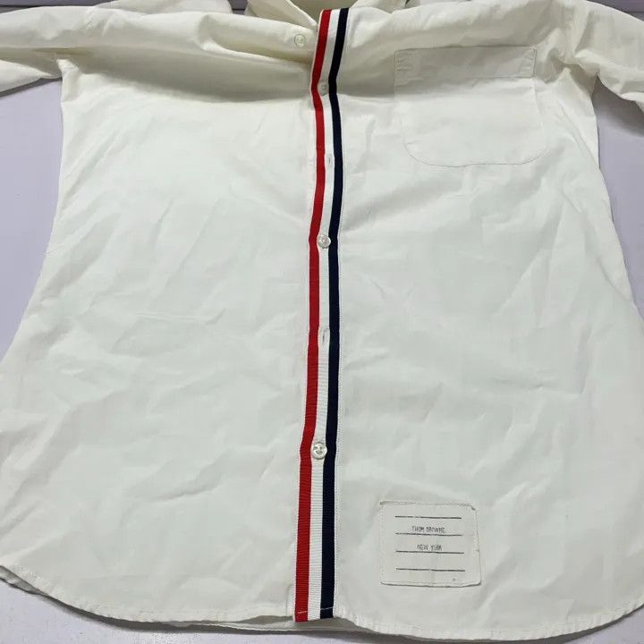 Thom Browne Thom Browne Classic Striped Long Sleeve Shirt 0079 Size US S / EU 44-46 / 1 - 12 Thumbnail
