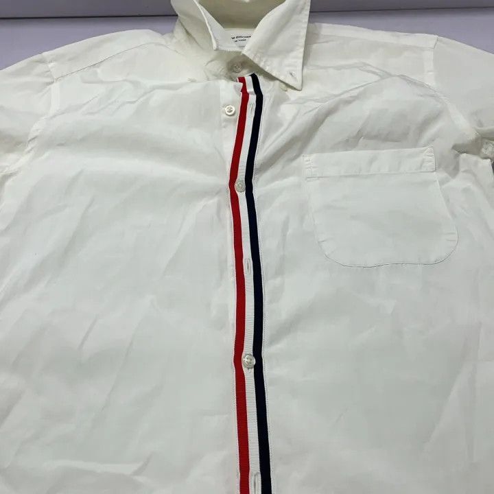 Thom Browne Thom Browne Classic Striped Long Sleeve Shirt 0079 Size US S / EU 44-46 / 1 - 11 Thumbnail