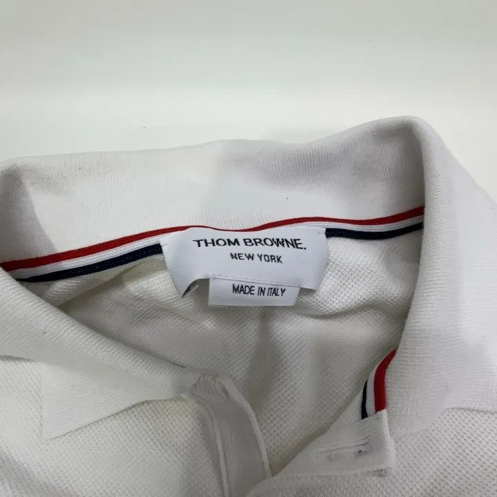Thom Browne Thom Browne Striped Print Short Sleeve Polo 0079 Size US S / EU 44-46 / 1 - 6 Thumbnail