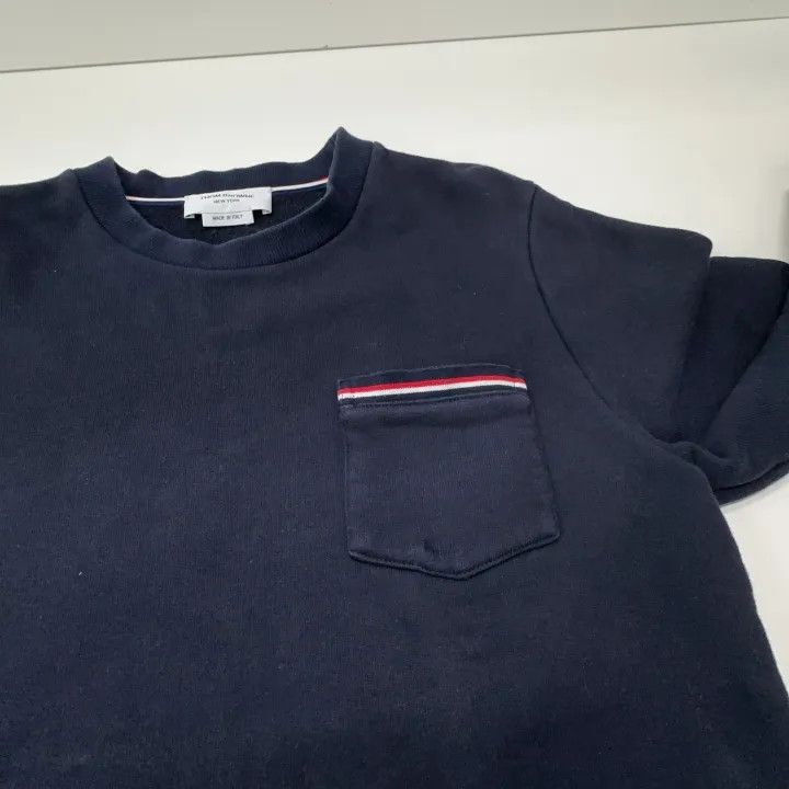 Thom Browne Thom Browne Striped Cotton Pullover Sweatshirt 0079 Size US S / EU 44-46 / 1 - 8 Thumbnail