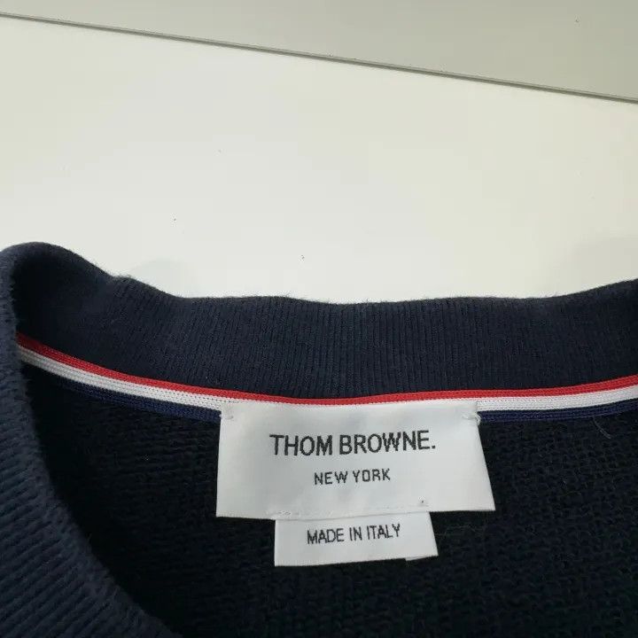 Thom Browne Thom Browne Striped Cotton Pullover Sweatshirt 0079 Size US S / EU 44-46 / 1 - 6 Thumbnail