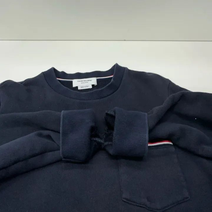 Thom Browne Thom Browne Striped Cotton Pullover Sweatshirt 0079 Size US S / EU 44-46 / 1 - 11 Thumbnail