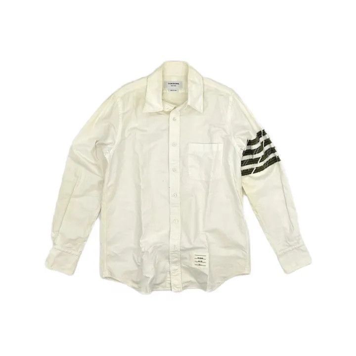 Thom Browne Thom Browne White Long Sleeve Shirt 0079 Size US S / EU 44-46 / 1 - 2 Thumbnail