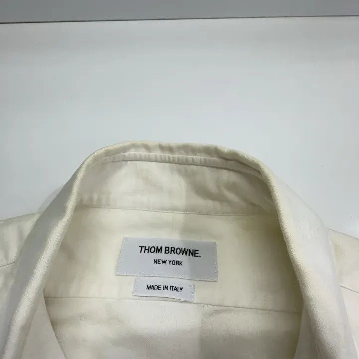 Thom Browne Thom Browne White Long Sleeve Shirt 0079 Size US S / EU 44-46 / 1 - 7 Thumbnail