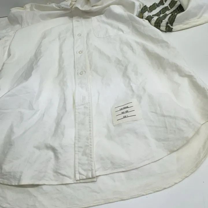 Thom Browne Thom Browne White Long Sleeve Shirt 0079 Size US S / EU 44-46 / 1 - 10 Thumbnail