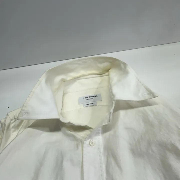 Thom Browne Thom Browne White Long Sleeve Shirt 0079 Size US S / EU 44-46 / 1 - 8 Thumbnail