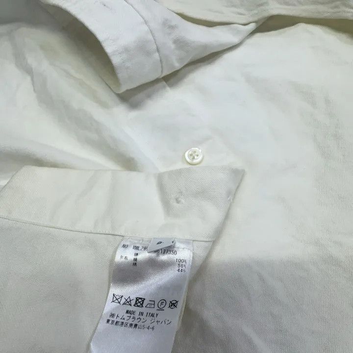 Thom Browne Thom Browne White Long Sleeve Shirt 0079 Size US S / EU 44-46 / 1 - 5 Thumbnail