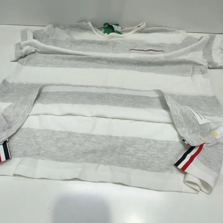 Thom Browne Thom Browne Striped Color Block Short Sleeve Tee 0079 Size US S / EU 44-46 / 1 - 10 Thumbnail