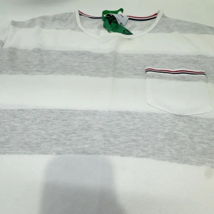 Thom Browne Thom Browne Striped Color Block Short Sleeve Tee 0079 Size US S / EU 44-46 / 1 - 8 Thumbnail
