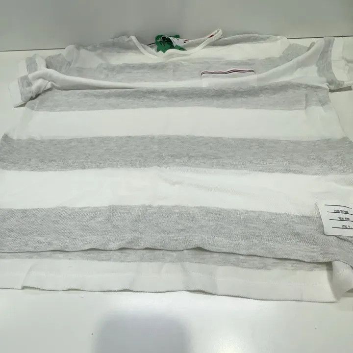 Thom Browne Thom Browne Striped Color Block Short Sleeve Tee 0079 Size US S / EU 44-46 / 1 - 9 Thumbnail