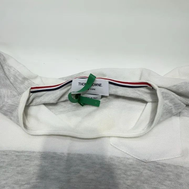 Thom Browne Thom Browne Striped Color Block Short Sleeve Tee 0079 Size US S / EU 44-46 / 1 - 6 Thumbnail