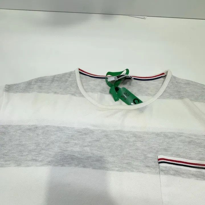 Thom Browne Thom Browne Striped Color Block Short Sleeve Tee 0079 Size US S / EU 44-46 / 1 - 7 Thumbnail