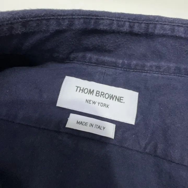Thom Browne Thom Browne Classic Navy Long Sleeve Shirt 0079 Size US M / EU 48-50 / 2 - 6 Thumbnail