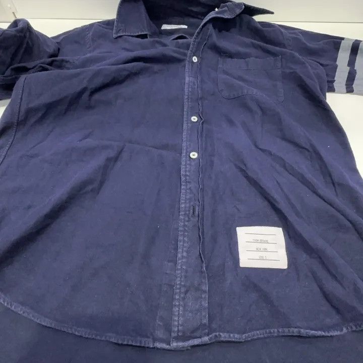 Thom Browne Thom Browne Classic Navy Long Sleeve Shirt 0079 Size US M / EU 48-50 / 2 - 9 Thumbnail