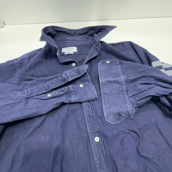 Thom Browne Thom Browne Classic Navy Long Sleeve Shirt 0079 Size US M / EU 48-50 / 2 - 8 Thumbnail