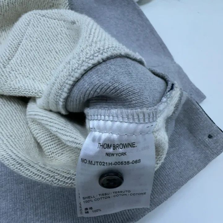 Thom Browne Thom Browne Gray Classic Striped Sweatshirt 0079 Size US M / EU 48-50 / 2 - 4 Thumbnail