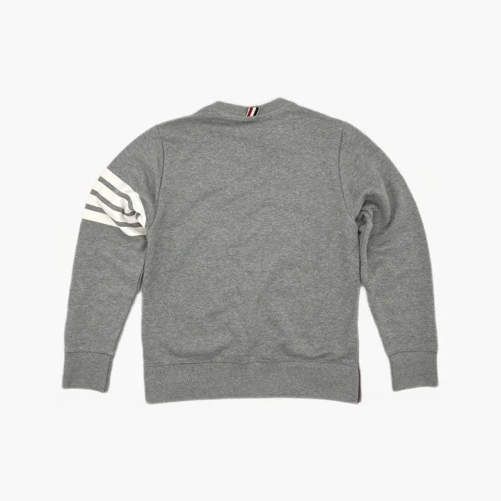 Thom Browne Thom Browne Gray Classic Striped Sweatshirt 0079 Size US M / EU 48-50 / 2 - 3 Thumbnail