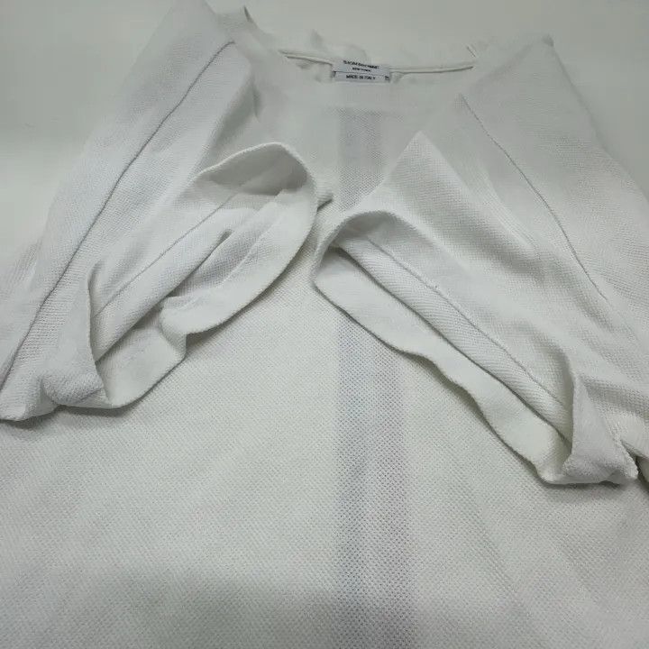 Thom Browne Thom Browne White Cotton Striped T-Shirt 0079 Size US M / EU 48-50 / 2 - 9 Thumbnail