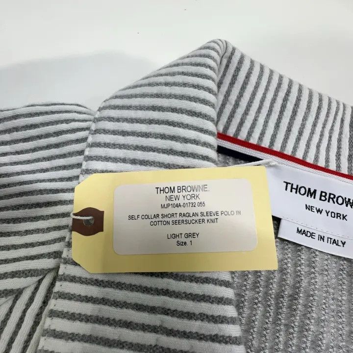 Thom Browne Thom Browne Short Sleeve Striped Polo Shirt 0079 Size US S / EU 44-46 / 1 - 7 Thumbnail