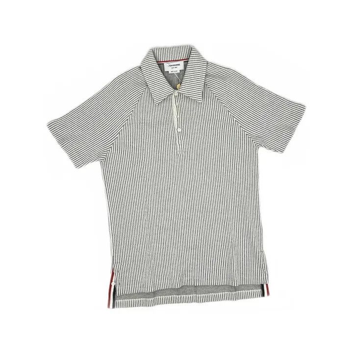 Thom Browne Thom Browne Short Sleeve Striped Polo Shirt 0079 Size US S / EU 44-46 / 1 - 2 Thumbnail