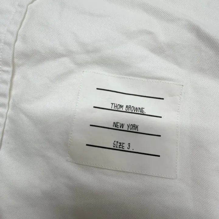 Thom Browne Thom Browne Classic Long Sleeve Shirt with Stripes 0079 Size US M / EU 48-50 / 2 - 5 Thumbnail