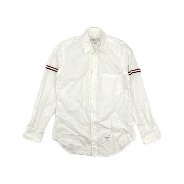 Thom Browne Thom Browne Classic Long Sleeve Shirt with Stripes 0079 Size US M / EU 48-50 / 2 - 2 Thumbnail